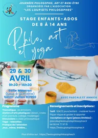 Affiche présentant le stage “À quoi servent les émotions ?”, avril 2024