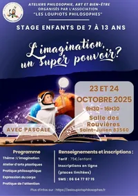Affiche pour le stage ”L’imagination, un super pouvoir ?”